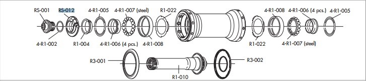 Fulcrum nakrętka likwid. luz piast Racing3/Quattro