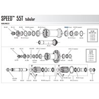 Bieżnia przód piasty Fulcrum Racing Zero Competizione oraz Speed 55T/40T