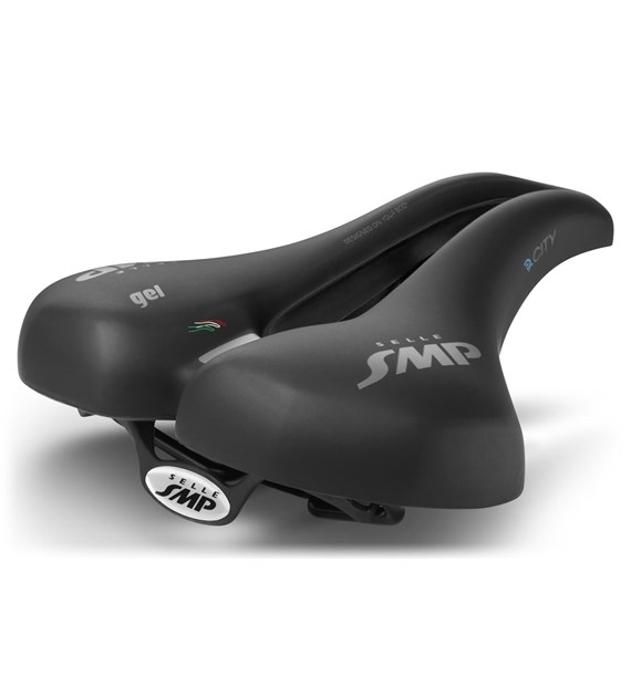 Siodło SMP E-CITY GEL TEST red/yellow